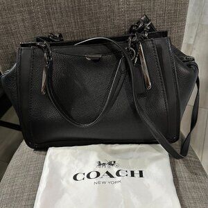 COACH GUN METAL SATCHEL